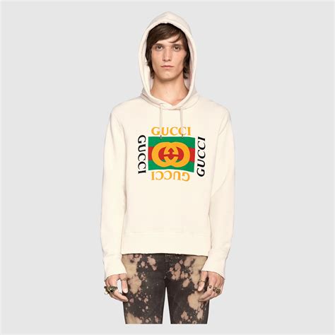 do gucci sweatshirts run small|oversize sweatshirt with gucci print.